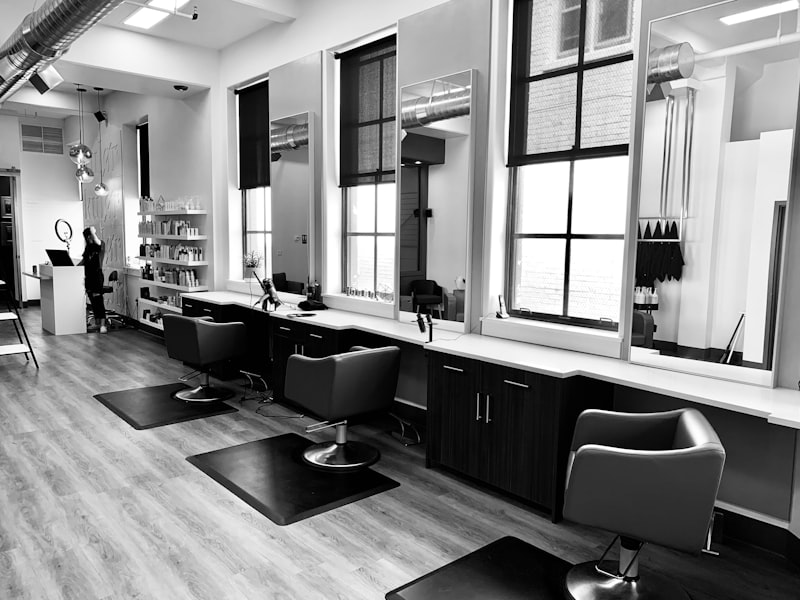 Salon interior with styling chairs